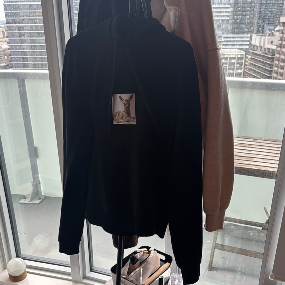 Black Hoodie with Graphic Print